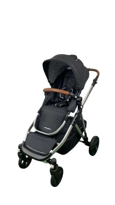 Shop Mockingbird Single to Double 2.0 Stroller, 2024, Black, Silver With Penny Leather, Windowpane at GoodBuy Gear