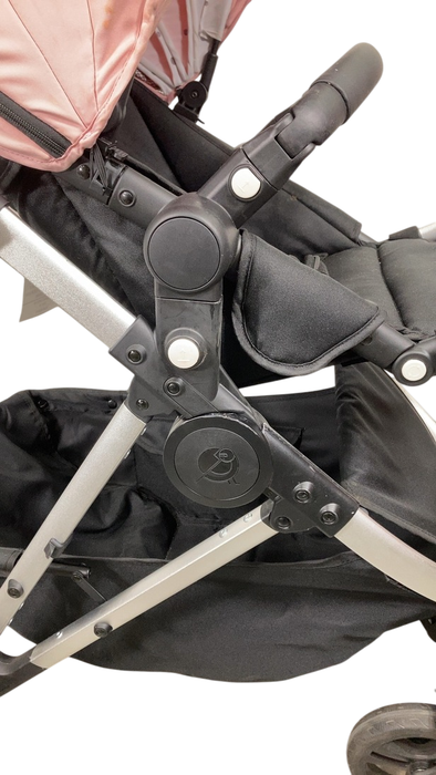 Shop Mockingbird Single 2.0 Stroller, 2024, Bloom, Silver With Black Leather, Watercolor Drops at GoodBuy Gear