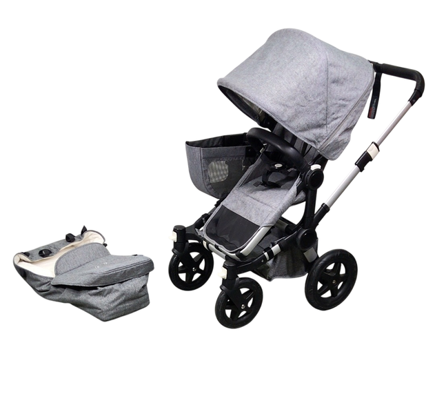 Bugaboo Donkey 2 Mono Stroller, 2018, Aluminum, Grey Melange, Grey Mel