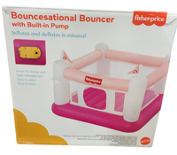 Shop Fisher Price Bouncesational Indoor Inflatable Bouncer with Built-In Pump, Pink at GoodBuy Gear