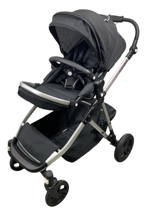 Shop Mockingbird Single to Double 2.0 Stroller, 2024, Black, Silver With Black Leather, Watercolor Drops at GoodBuy Gear