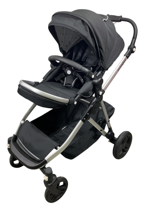 Shop Mockingbird Single to Double 2.0 Stroller, 2024, Black, Silver With Black Leather, Watercolor Drops at GoodBuy Gear