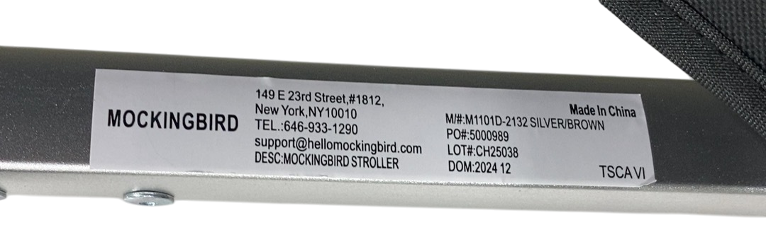 Shop Mockingbird 2.0 Single to Double Stroller Frame, Silver With Penny Leather, 2024 at GoodBuy Gear