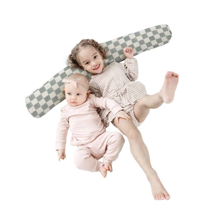 Toki Kids Multi-Use Support Pillow, Checker Matcha