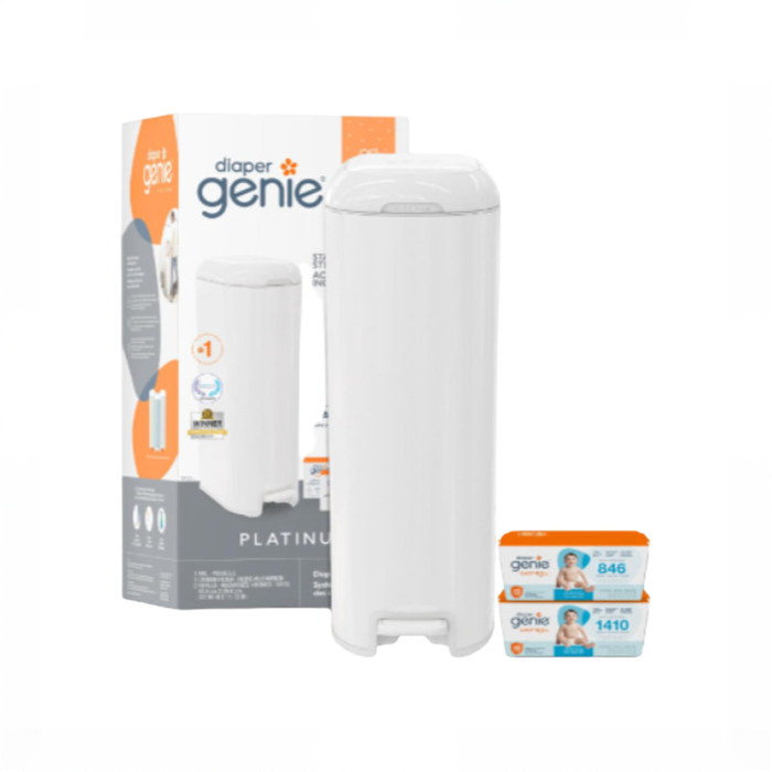 Shop Diaper Genie Platinum Pail Gift Set, Lily White at GoodBuy Gear
