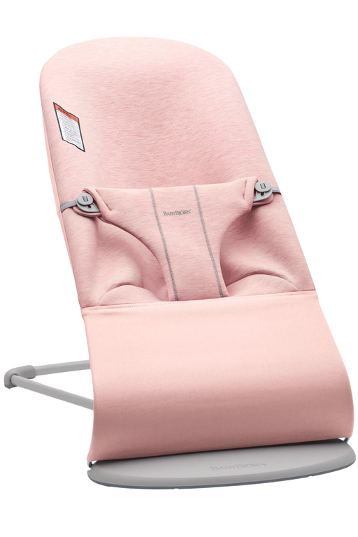Shop BabyBjorn Bouncer Bliss, Light Gray Frame, Light Pink 3D Jersey at GoodBuy Gear