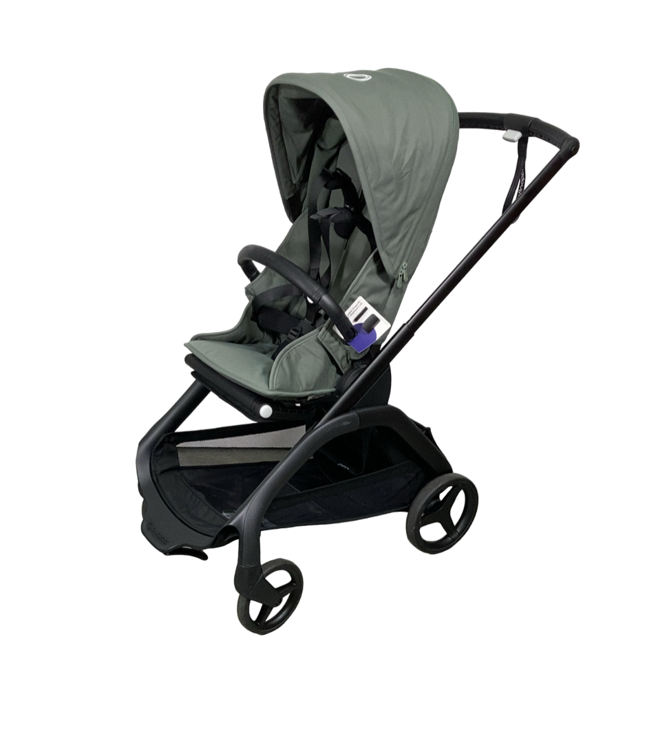 Bugaboo Dragonfly Stroller, 2023, Black, Forest Green, Forest Green