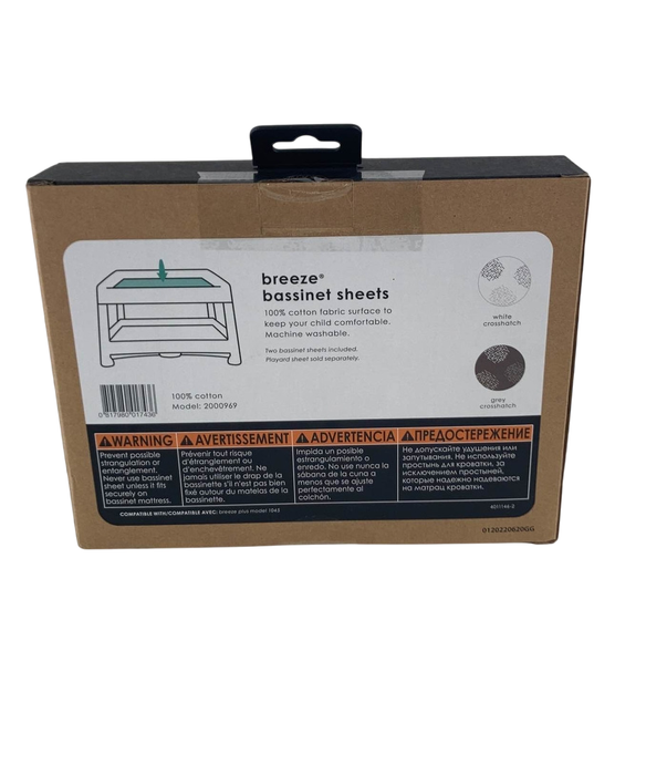 Shop 4moms Breeze Playard Sheet Bundle, White & Grey at GoodBuy Gear