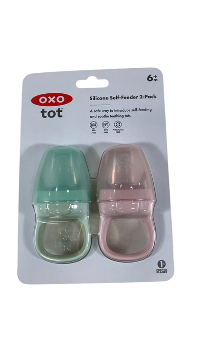 Shop OXO Tot Silicone Self-Feeder, 2 Pack, Opal / Blossom at GoodBuy Gear