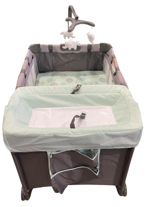 Shop Delta Children LX Deluxe Portable Baby Play Yard With Removable Bassinet and Changing Table, Eclipse at GoodBuy Gear