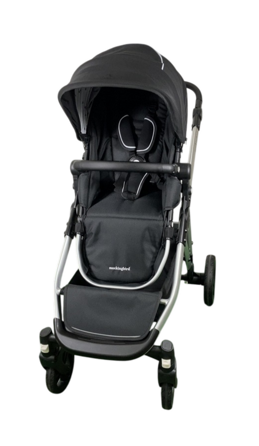 Shop Mockingbird Single to Double 2.0 Stroller, Black, Watercolor Drops, Silver With Black Leather, 2025 at GoodBuy Gear