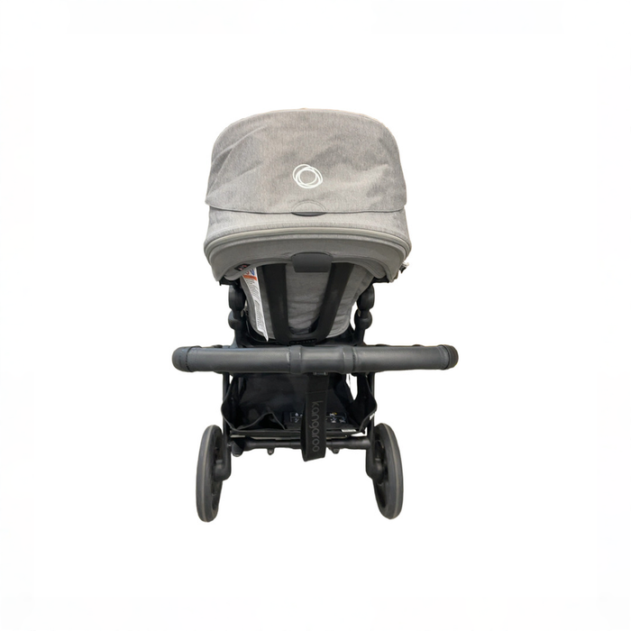 Shop Bugaboo Kangaroo Single To Double Stroller, 2026, Black, Moon Grey, Moon Grey at GoodBuy Gear