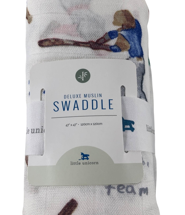 Shop Little Unicorn Deluxe Muslin Swaddle, Home Run at GoodBuy Gear