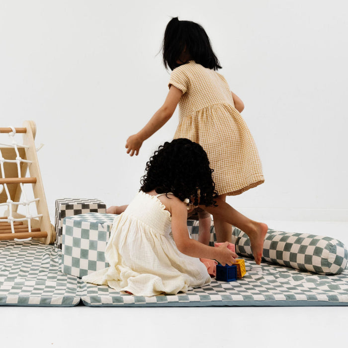 Toki Kids Checker Matcha Organic Cotton Cover