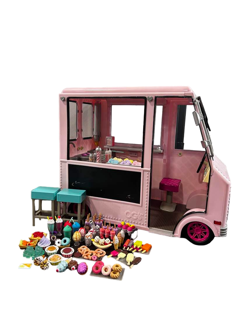 American Girl Doll Car Our Generation Sweet Stop Ice Cream Truck