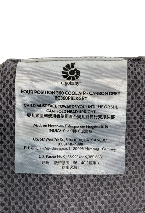 Shop Ergobaby 360 All Positions Cool Air Mesh Baby Carrier, Carbon Grey at GoodBuy Gear