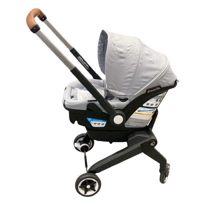Shop Evenflo Shyft Dual Ride Infant Car Seat Stroller Combo, 2025, Quartz, with Carryall Storage and Green & Gentle Fabric at GoodBuy Gear