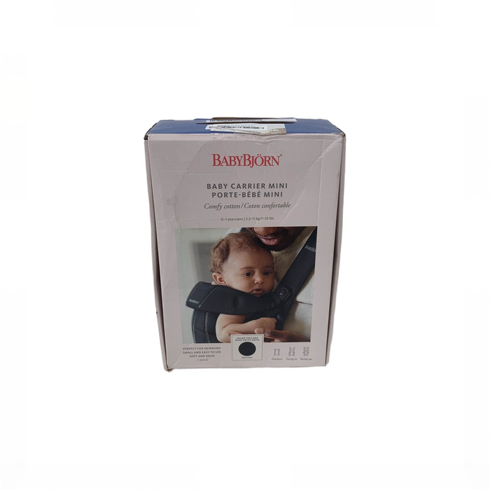Shop BabyBjorn Baby Carrier Mini, Black Cotton at GoodBuy Gear