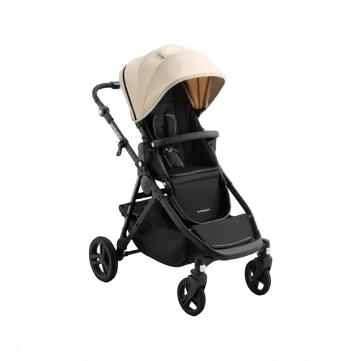 Shop Mockingbird Single to Double 3.0 Stroller, 2025, Charcoal with Black Leather, Oat at GoodBuy Gear