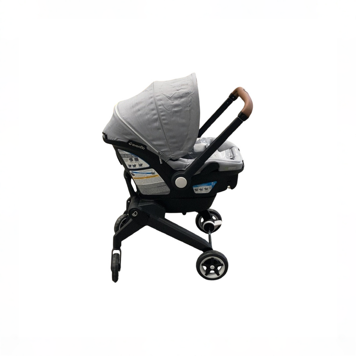 Shop Evenflo Shyft Dual Ride Infant Car Seat Stroller Combo, 2025, Quartz, with Carryall Storage and Green & Gentle Fabric at GoodBuy Gear