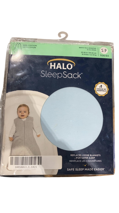 Shop Halo Cotton Sleepsack, Blue, Small at GoodBuy Gear