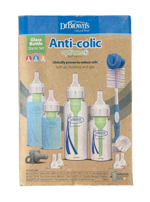 Shop Dr. Brown's Options+ Glass Narrow Anti-Colic Baby Bottle Gift Set at GoodBuy Gear