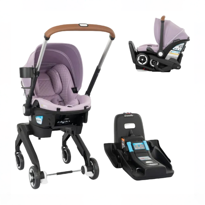 Shop Evenflo Shyft Dual Ride Infant Car Seat Stroller Combo, 2025, Agate, with Carryall Storage and Green & Gentle Fabric at GoodBuy Gear