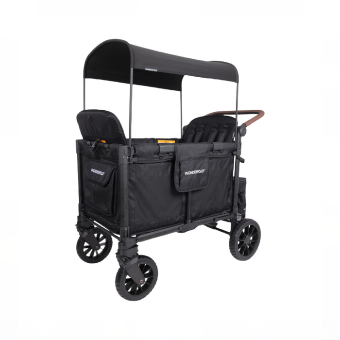 Shop Wonderfold W4 Luxe Pro Stroller Wagon, 2025, Jet Black at GoodBuy Gear