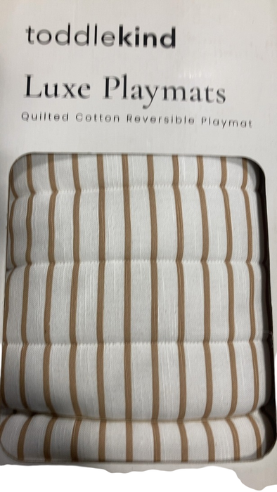 Shop Toddlekind Luxe Organic Cotton Reversible Playmat The Snuggle Mat, Stripes Sandstone at GoodBuy Gear