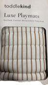 Shop Toddlekind Luxe Organic Cotton Reversible Playmat The Snuggle Mat, Stripes Sandstone at GoodBuy Gear