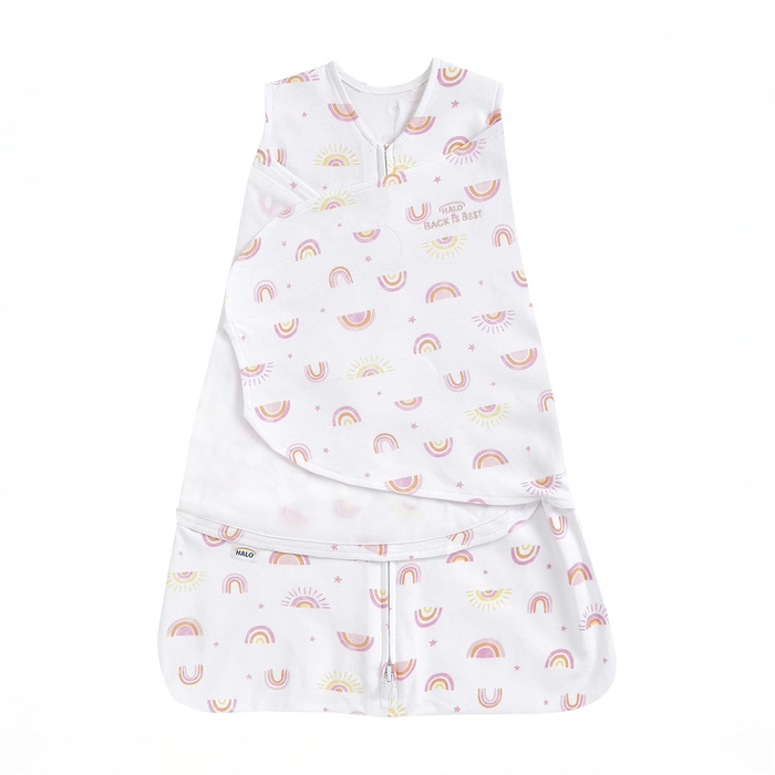 Shop Halo SleepSack Swaddle, Newborn, Sunshine Rainbows at GoodBuy Gear