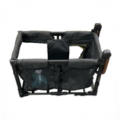 Shop Wonderfold W2 Luxe Multifunctional Double Stroller Wagon, 2025, Black Frame with Brown Handlebar, Volcanic Black Fabric at GoodBuy Gear