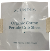 Shop Soundly Percale Organic Crib Sheet, Tan Gingham at GoodBuy Gear