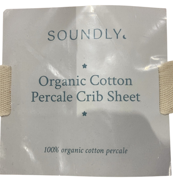 Shop Soundly Percale Organic Crib Sheet, Tan Gingham at GoodBuy Gear