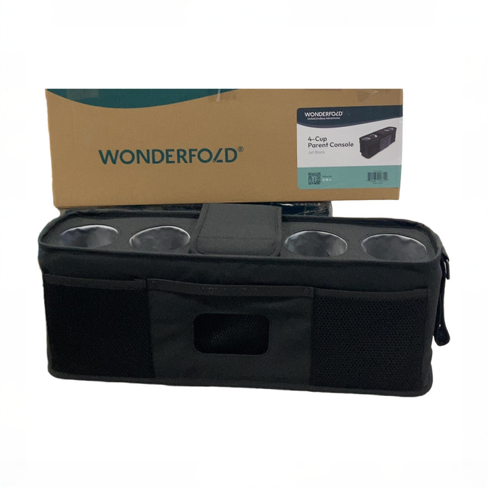 Shop DRAFT - Wonderfold Parent Console, 4 Seater (4 Cup Holders), Jet Black at GoodBuy Gear
