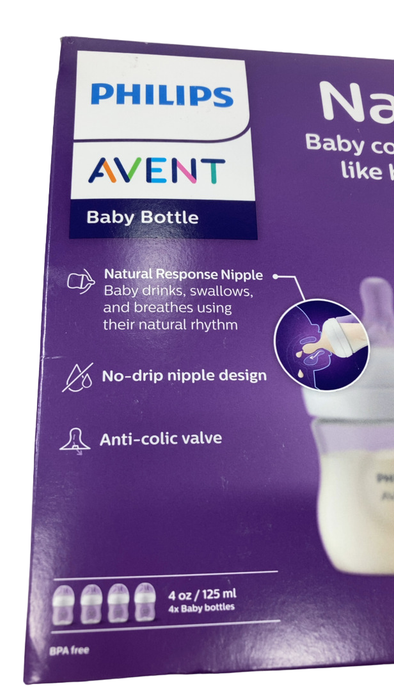 Shop Philips Avent Natural Baby Bottles, Clear, 4 Pack, 4oz at GoodBuy Gear