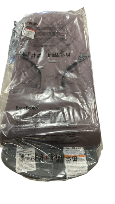 Shop BabyBjorn Bouncer Bliss, Dark Gray Frame, Dark Purple Classic Quilt at GoodBuy Gear
