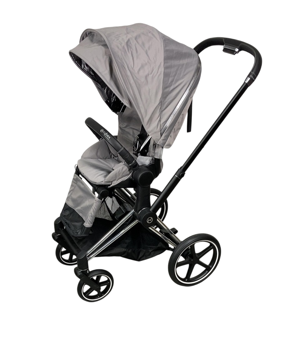 Cybex PRIAM Stroller, 2019, Manhattan Grey, Chrome With Black Details ...