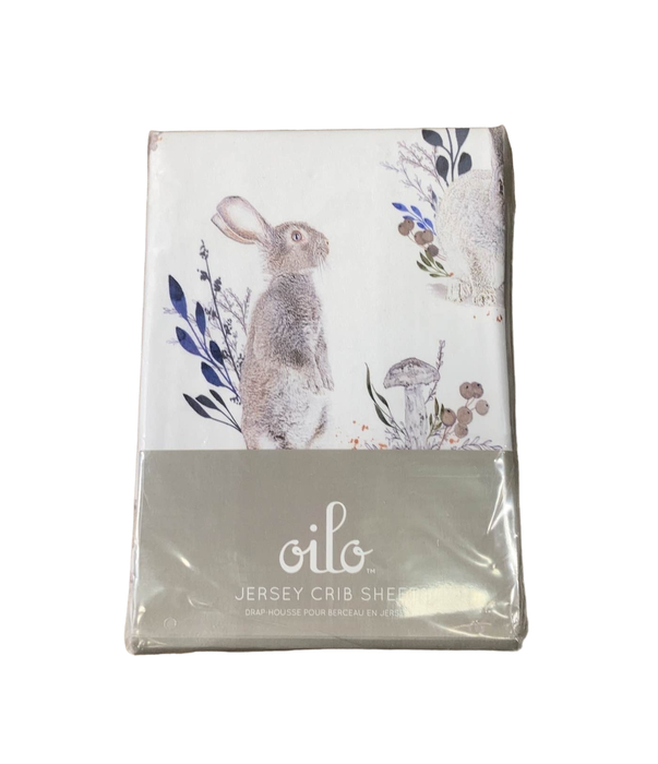 used Oilo Studios Jersey Crib Sheet, Cottontail