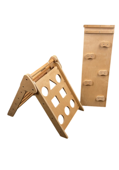 Shop Pikler Triangle Climber With Ramp, Natural Wood at GoodBuy Gear