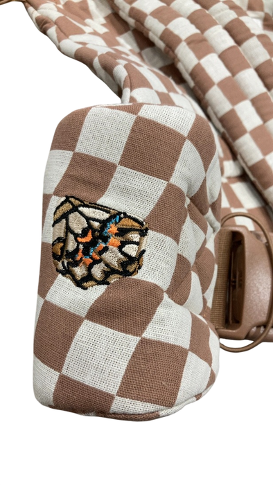 Shop Mabē The Monarch Carrier, Mocha Check at GoodBuy Gear