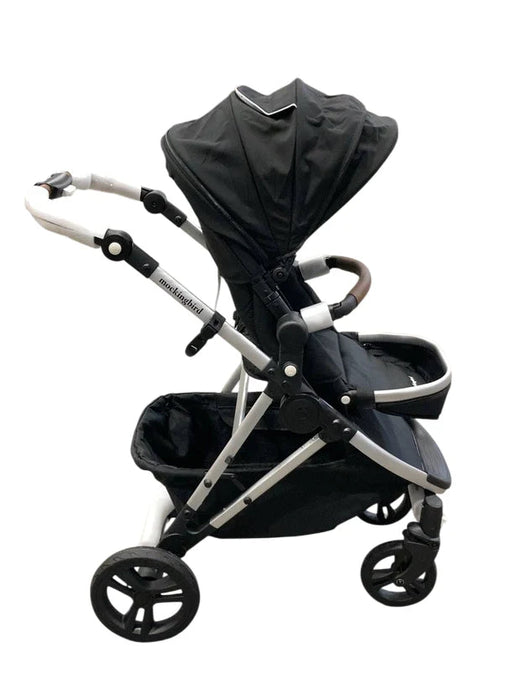 Mockingbird Single 2.0 Stroller, 2025, Black, Silver With Penny Leather, Watercolor Drops