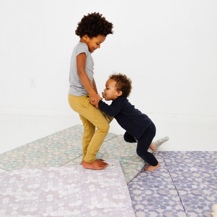 Toki Mats Padded Play Mat Cover, Grey Mosaic Cover