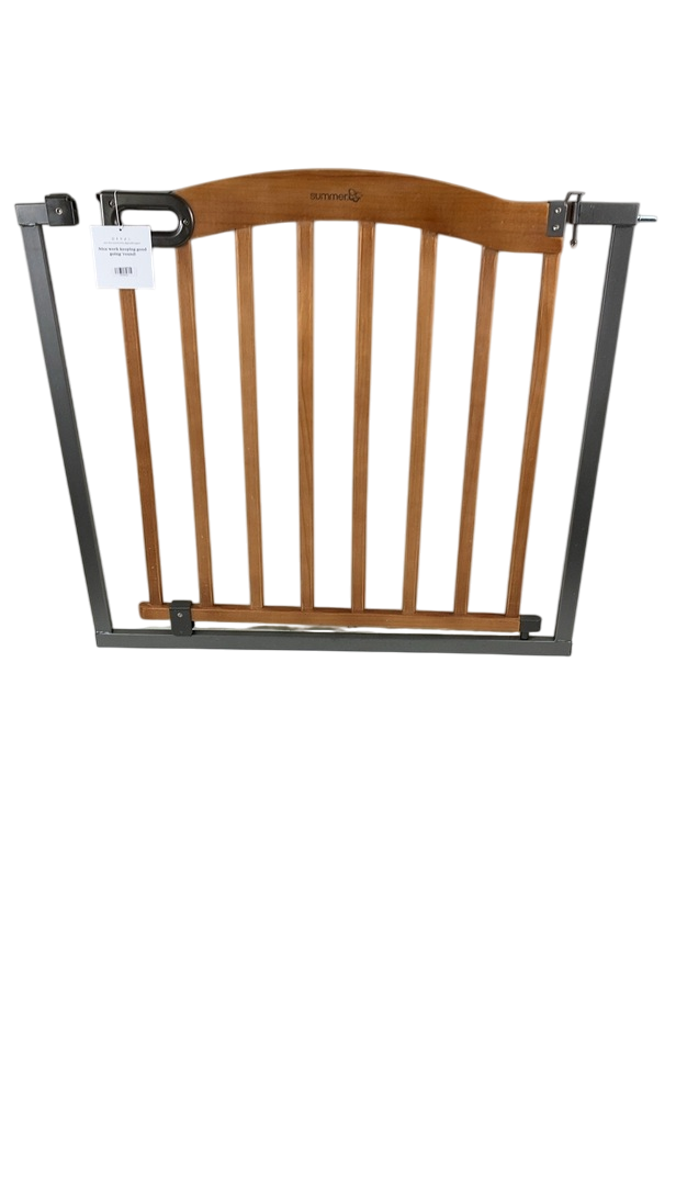 homesafe by summer infant gate HomeSafe By Summer Infant Wood and Metal Pressure Mounted Gate