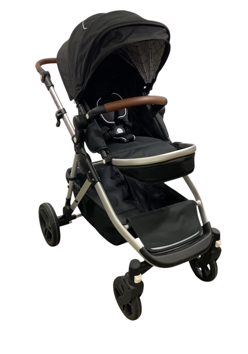 Shop Mockingbird Single to Double 2.0 Stroller, 2024, Black, Silver With Penny Leather, Windowpane at GoodBuy Gear