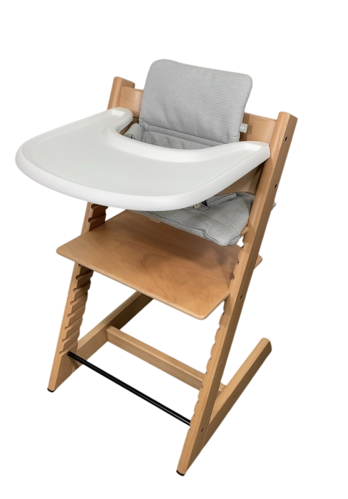 Shop Stokke Tripp Trapp High Chair Complete² + Newborn Set, Natural with Nordic Grey at GoodBuy Gear