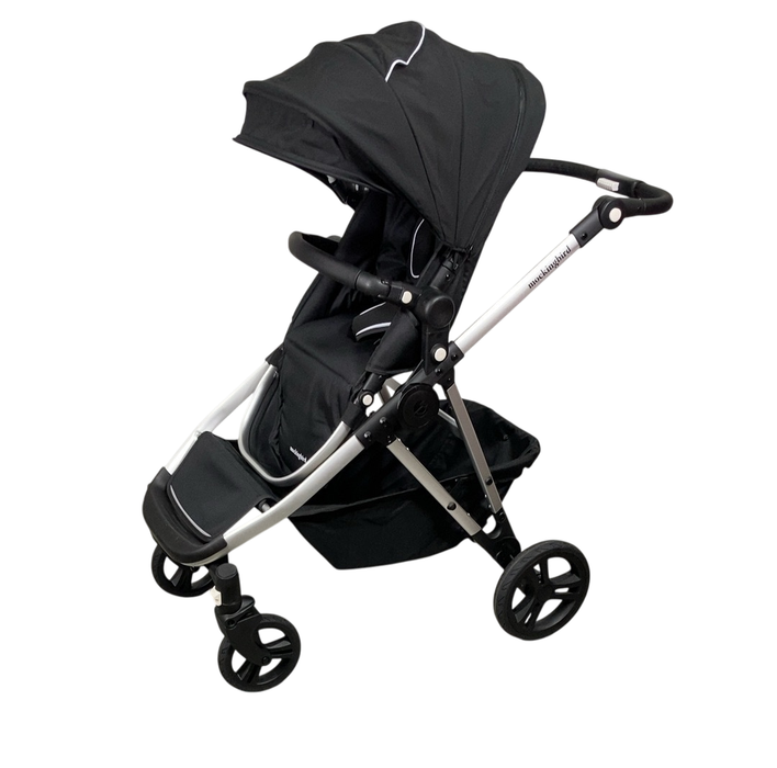 Shop Mockingbird Single to Double 2.0 Stroller, 2024, Black, Silver With Black Leather, Watercolor Drops at GoodBuy Gear