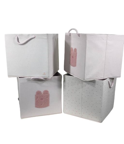 secondhand Baby Gap 4 Pack Brannan Bear Fabric Storage Bins With Handles