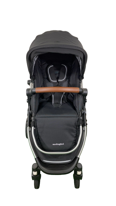 Shop Mockingbird Single 2.0 Stroller, 2024, Black, Silver With Penny Leather, Windowpane at GoodBuy Gear