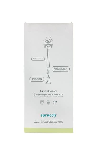 Shop Sprucely Bottle Brush 2pack, White/Grey at GoodBuy Gear